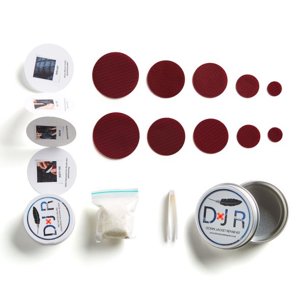 Kit in a Tin - Down and Patches - Burgundy - Image 2